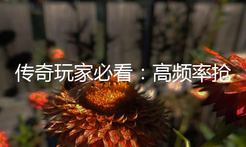 战斗频率传奇抢怪详解高必看玩家地图